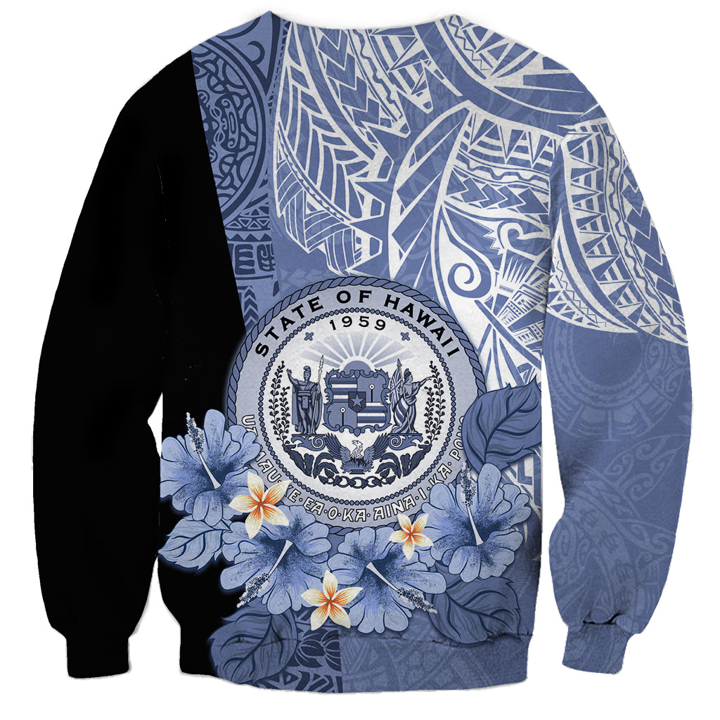 Aloha Vintage Hawaii Tribal Sweatshirt Blue Style LT9 - Polynesian Pride