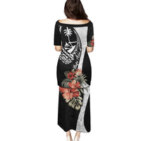 Hafa Adai Guam Puletasi Tropical Flowers with Polynesian Pattern LT9 - Polynesian Pride