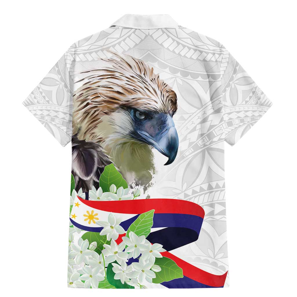 Philippines Eagle and Sampaguita Flowers Family Matching Mermaid Dress and Hawaiian Shirt Polynesian Pattern LT9 - Polynesian Pride