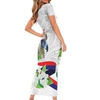 Philippines Eagle and Sampaguita Flowers Family Matching Short Sleeve Bodycon Dress and Hawaiian Shirt Polynesian Pattern LT9 - Polynesian Pride