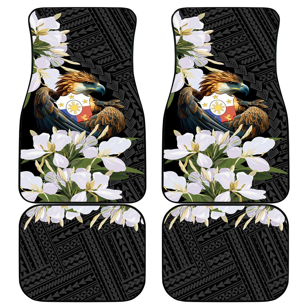 Philippines Eagle with Coat Of Arm Car Mats Simple Sampaguita Jasmine LT9 - Polynesian Pride