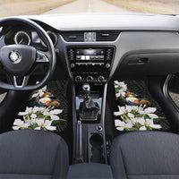 Philippines Eagle with Coat Of Arm Car Mats Simple Sampaguita Jasmine LT9 Set 2pcs - Front Black - Polynesian Pride