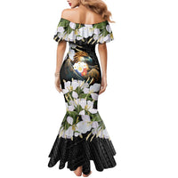 Philippines Eagle with Coat Of Arm Family Matching Mermaid Dress and Hawaiian Shirt Simple Sampaguita Jasmine LT9 - Polynesian Pride