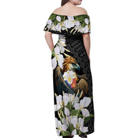 Philippines Eagle with Coat Of Arm Family Matching Off Shoulder Maxi Dress and Hawaiian Shirt Simple Sampaguita Jasmine LT9 - Polynesian Pride