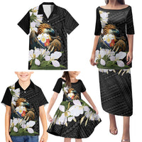 Philippines Eagle with Coat Of Arm Family Matching Puletasi and Hawaiian Shirt Simple Sampaguita Jasmine LT9 - Polynesian Pride