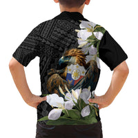 Philippines Eagle with Coat Of Arm Family Matching Summer Maxi Dress and Hawaiian Shirt Simple Sampaguita Jasmine LT9 - Polynesian Pride