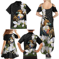 Philippines Eagle with Coat Of Arm Family Matching Summer Maxi Dress and Hawaiian Shirt Simple Sampaguita Jasmine LT9 - Polynesian Pride