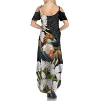 Philippines Eagle with Coat Of Arm Family Matching Summer Maxi Dress and Hawaiian Shirt Simple Sampaguita Jasmine LT9 - Polynesian Pride