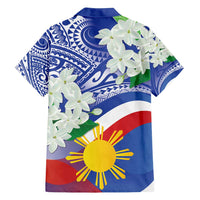 Philippines Flag Family Matching Off Shoulder Maxi Dress and Hawaiian Shirt Sampaguita Jasmine with Polynesian Tribal LT9 - Polynesian Pride