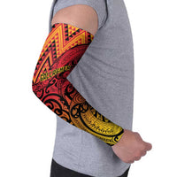 New Zealand Rangatira Custom Arm Sleeves Red and Gold Niho Taniwha Maori Tribal LT9 - Polynesian Pride