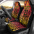 New Zealand Rangatira Custom Car Seat Cover Red and Gold Niho Taniwha Maori Tribal