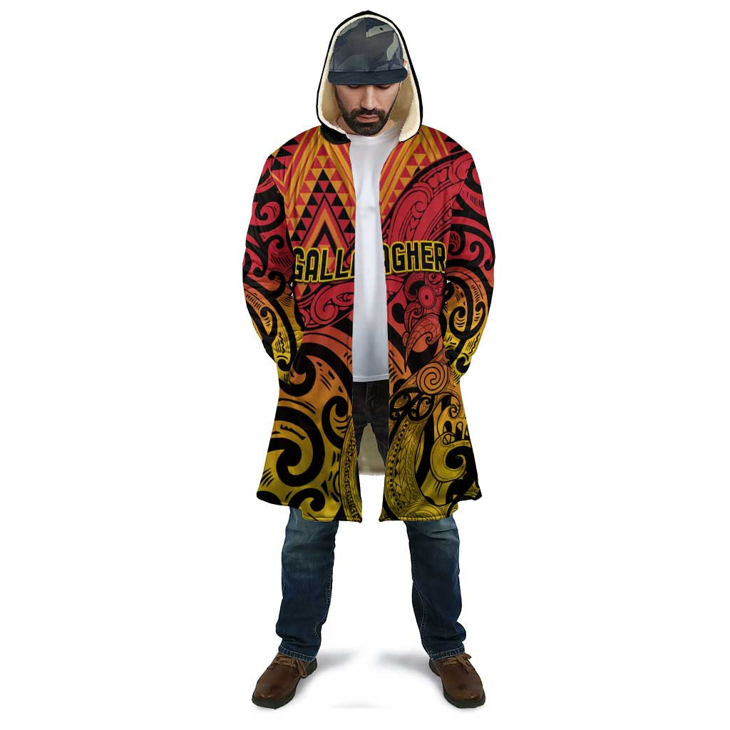 New Zealand Rangatira Custom Cloak Red and Gold Niho Taniwha Maori Tribal LT9 - Polynesian Pride