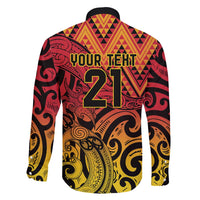 New Zealand Rangatira Custom Family Matching Short Sleeve Bodycon Dress and Hawaiian Shirt Red and Gold Niho Taniwha Maori Tribal LT9 - Polynesian Pride