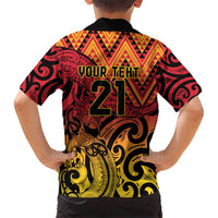 New Zealand Rangatira Custom Hawaiian Shirt Red and Gold Niho Taniwha Maori Tribal LT9 - Polynesian Pride