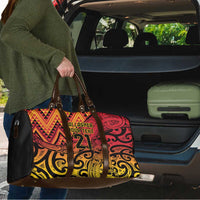 New Zealand Rangatira Custom Travel Bag Red and Gold Niho Taniwha Maori Tribal LT9 - Polynesian Pride
