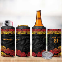 New Zealand Rugby Pacific Custom 4 in 1 Can Cooler Tumbler Rangatira Maori Kowhaiwhai Pattern LT9 - Polynesian Pride