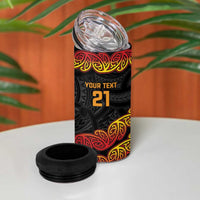 New Zealand Rugby Pacific Custom 4 in 1 Can Cooler Tumbler Rangatira Maori Kowhaiwhai Pattern LT9 - Polynesian Pride