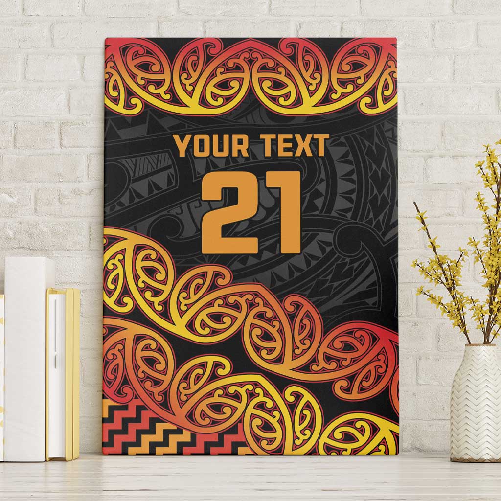New Zealand Rugby Pacific Custom Canvas Wall Art Rangatira Maori Kowhaiwhai Pattern
