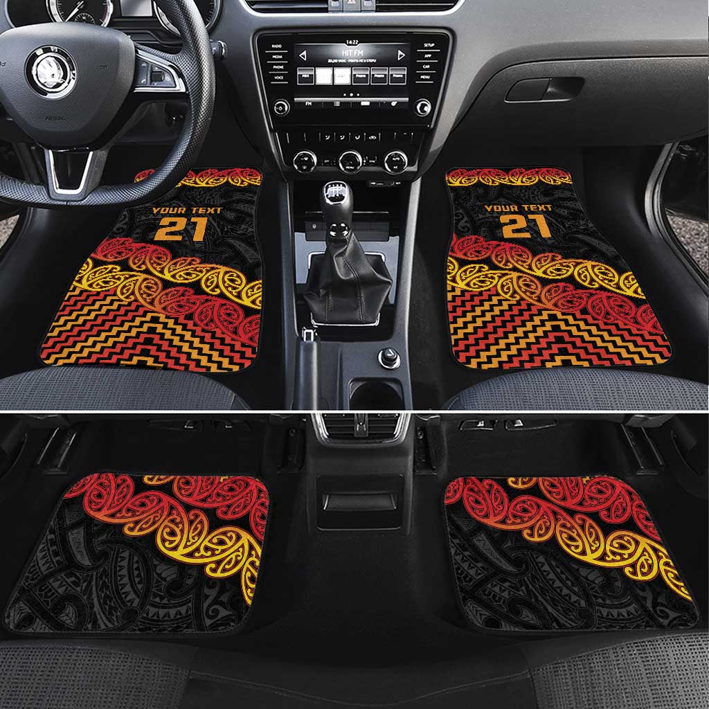 New Zealand Rugby Pacific Custom Car Mats Rangatira Maori Kowhaiwhai Pattern