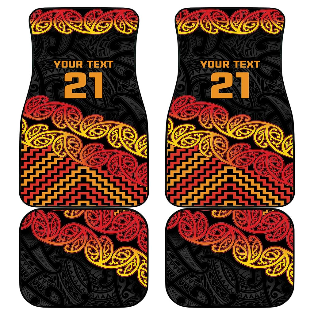 New Zealand Rugby Pacific Custom Car Mats Rangatira Maori Kowhaiwhai Pattern