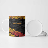 New Zealand Rugby Pacific Custom Ceramic Mug Rangatira Maori Kowhaiwhai Pattern - Polynesian Pride