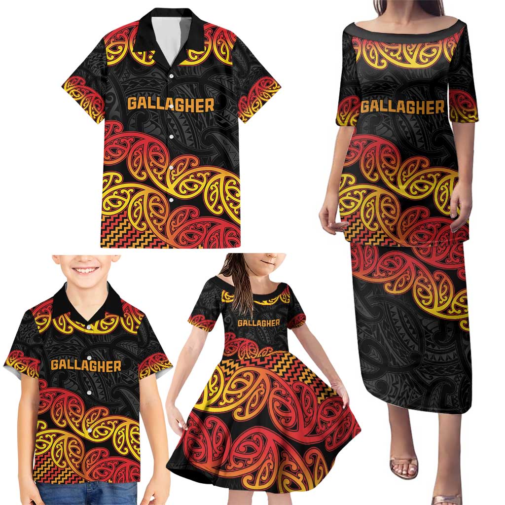 New Zealand Rugby Pacific Custom Family Matching Puletasi and Hawaiian Shirt Rangatira Maori Kowhaiwhai Pattern LT9 - Polynesian Pride