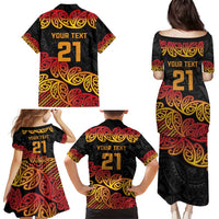 New Zealand Rugby Pacific Custom Family Matching Puletasi and Hawaiian Shirt Rangatira Maori Kowhaiwhai Pattern LT9 - Polynesian Pride