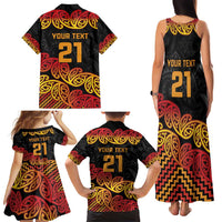 New Zealand Rugby Pacific Custom Family Matching Tank Maxi Dress and Hawaiian Shirt Rangatira Maori Kowhaiwhai Pattern LT9 - Polynesian Pride
