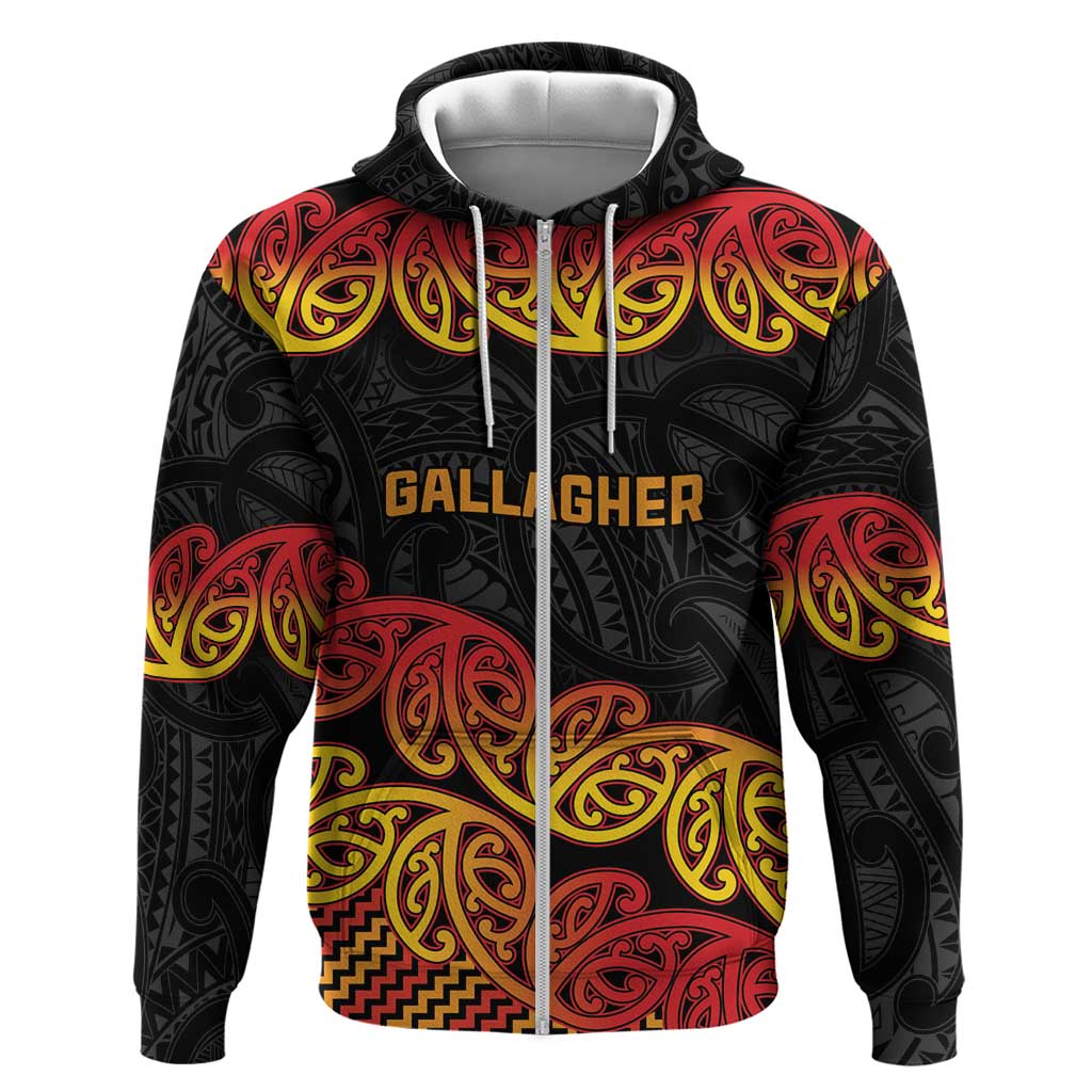 New Zealand Rugby Pacific Custom Hoodie Rangatira Maori Kowhaiwhai Pattern