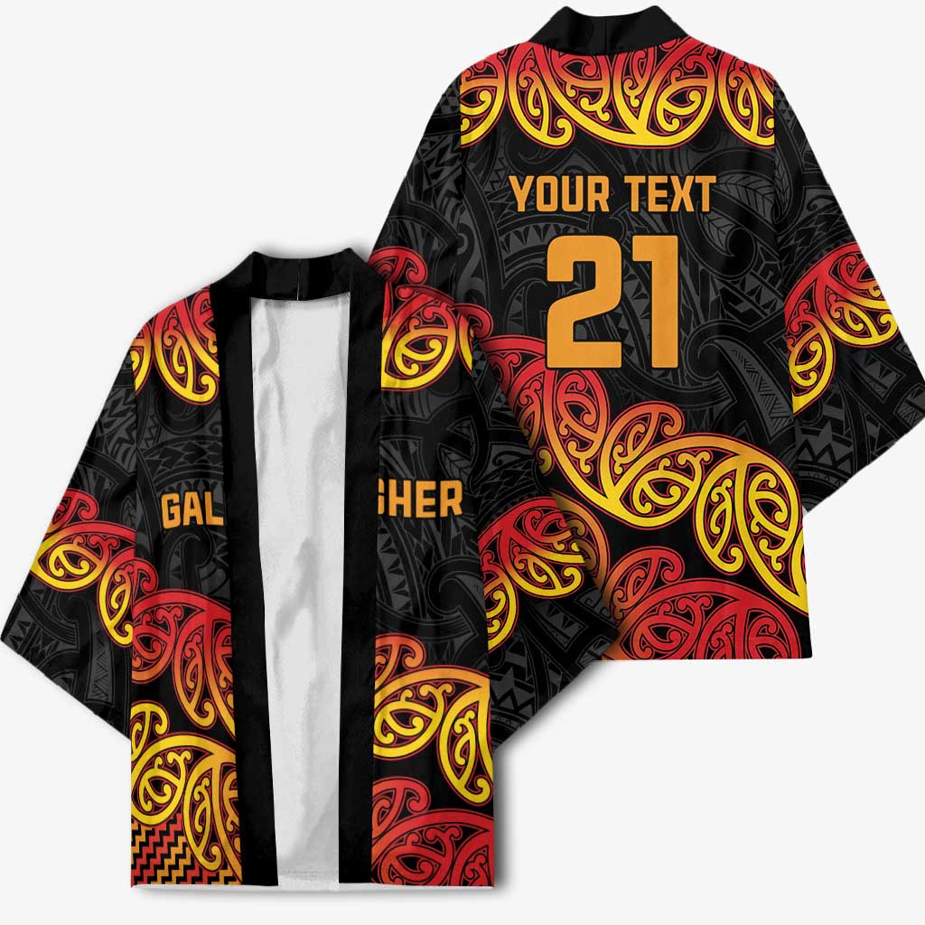 New Zealand Rugby Pacific Custom Kimono Rangatira Maori Kowhaiwhai Pattern - Polynesian Pride