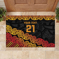 New Zealand Rugby Pacific Custom Rubber Doormat Rangatira Maori Kowhaiwhai Pattern