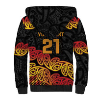 New Zealand Rugby Pacific Custom Sherpa Hoodie Rangatira Maori Kowhaiwhai Pattern LT9 - Polynesian Pride