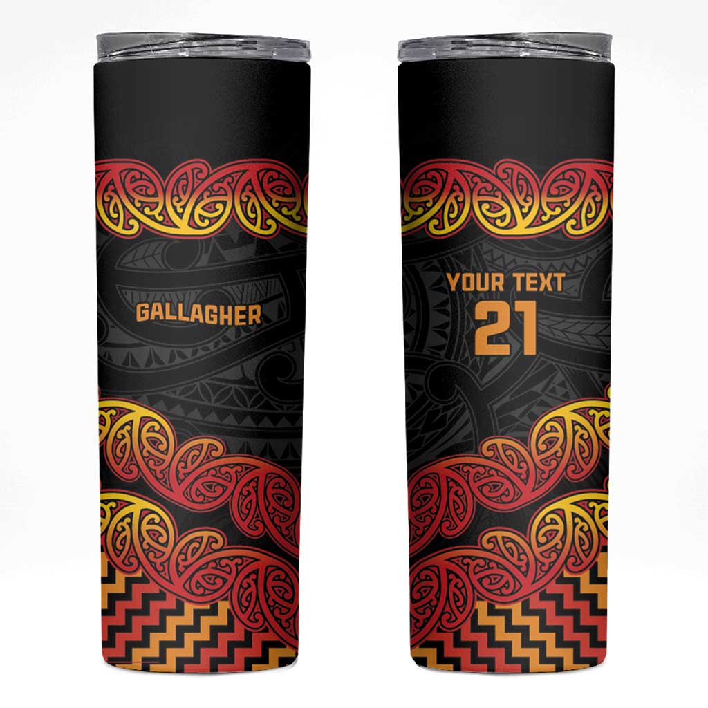 New Zealand Rugby Pacific Custom Skinny Tumbler Rangatira Maori Kowhaiwhai Pattern