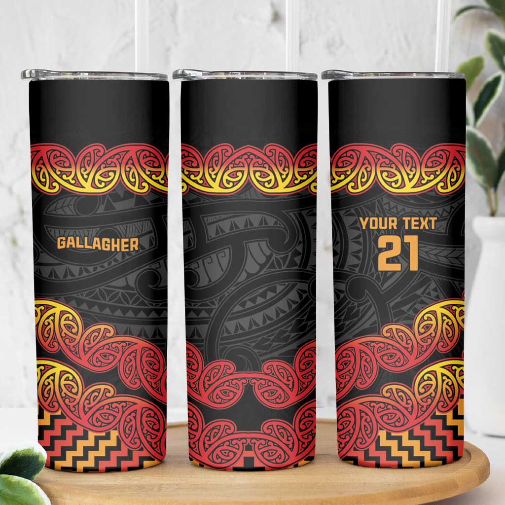 New Zealand Rugby Pacific Custom Skinny Tumbler Rangatira Maori Kowhaiwhai Pattern