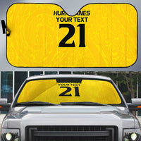 New Zealand Rugby Pacific Custom Auto Sun Shade Hau Awhiowhio Maori Tribal Tattoo LT9 Gold - Polynesian Pride