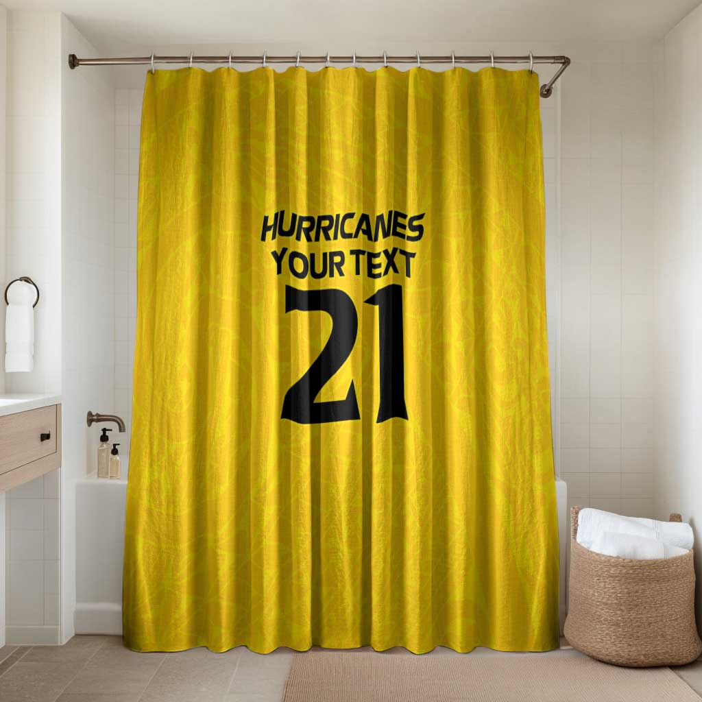 New Zealand Rugby Pacific Custom Bathroom Set Hau Awhiowhio Maori Tribal Tattoo LT9 Shower Curtain Only Gold - Polynesian Pride