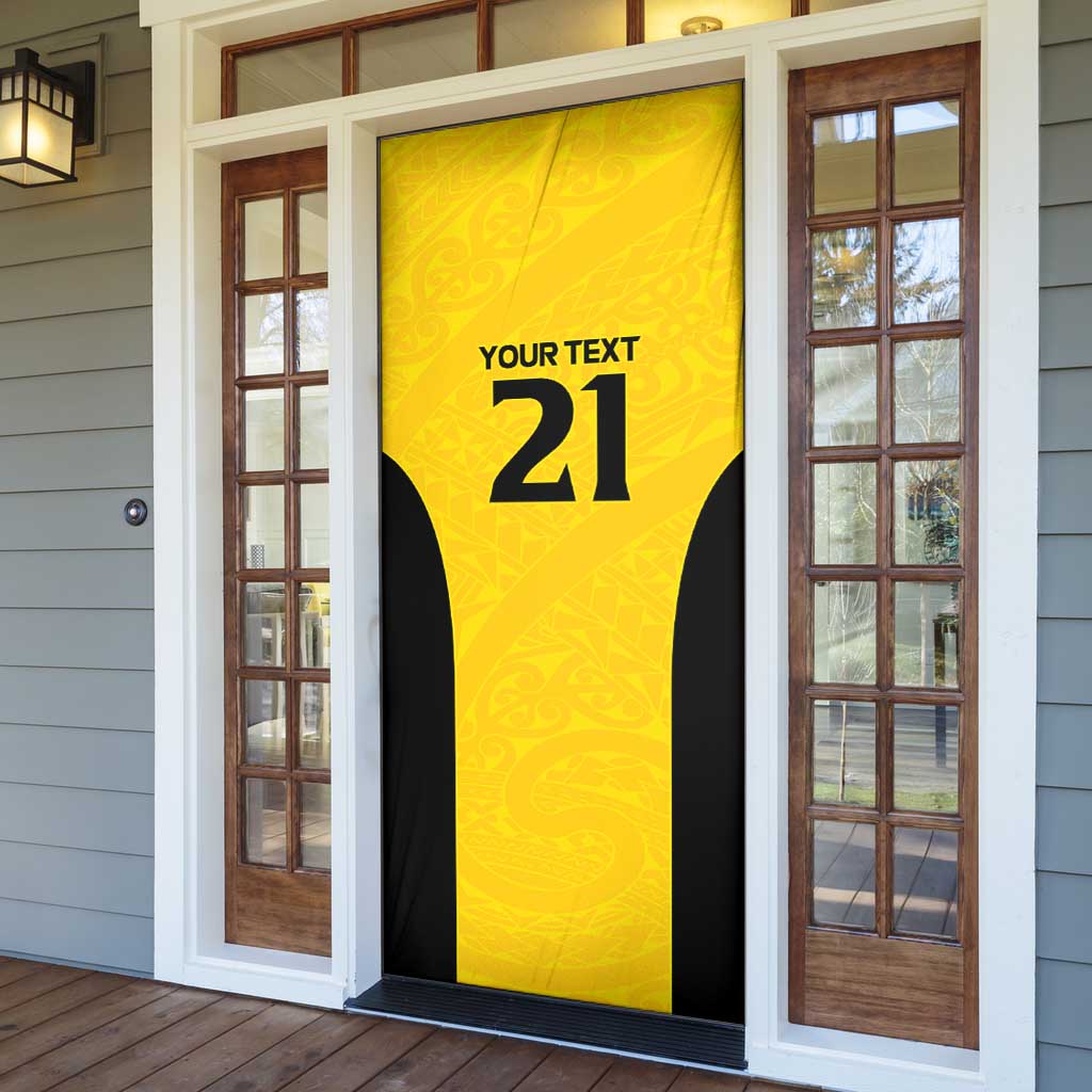New Zealand Rugby Pacific Custom Door Cover Hau Awhiowhio Maori Tribal Tattoo LT9 - Polynesian Pride