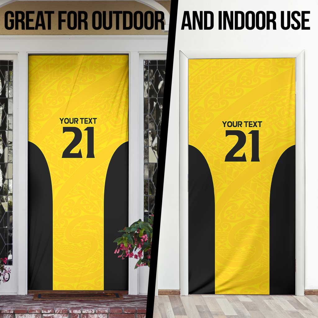 New Zealand Rugby Pacific Custom Door Cover Hau Awhiowhio Maori Tribal Tattoo LT9 - Polynesian Pride
