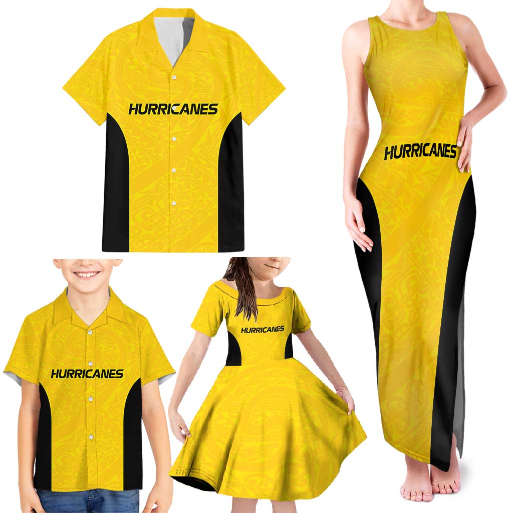 New Zealand Rugby Pacific Custom Family Matching Tank Maxi Dress and Hawaiian Shirt Hau Awhiowhio Maori Tribal Tattoo LT9 - Polynesian Pride