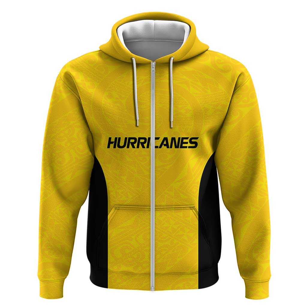 New Zealand Rugby Pacific Custom Hoodie Hau Awhiowhio Maori Tribal Tattoo LT9 Zip Hoodie Gold - Polynesian Pride