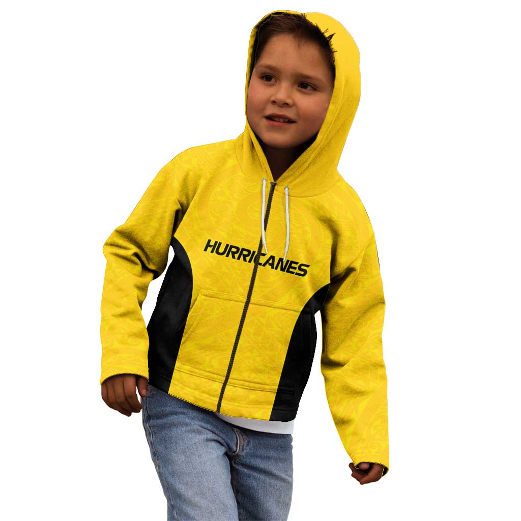 New Zealand Rugby Pacific Custom Kid Hoodie Hau Awhiowhio Maori Tribal Tattoo LT9 - Polynesian Pride