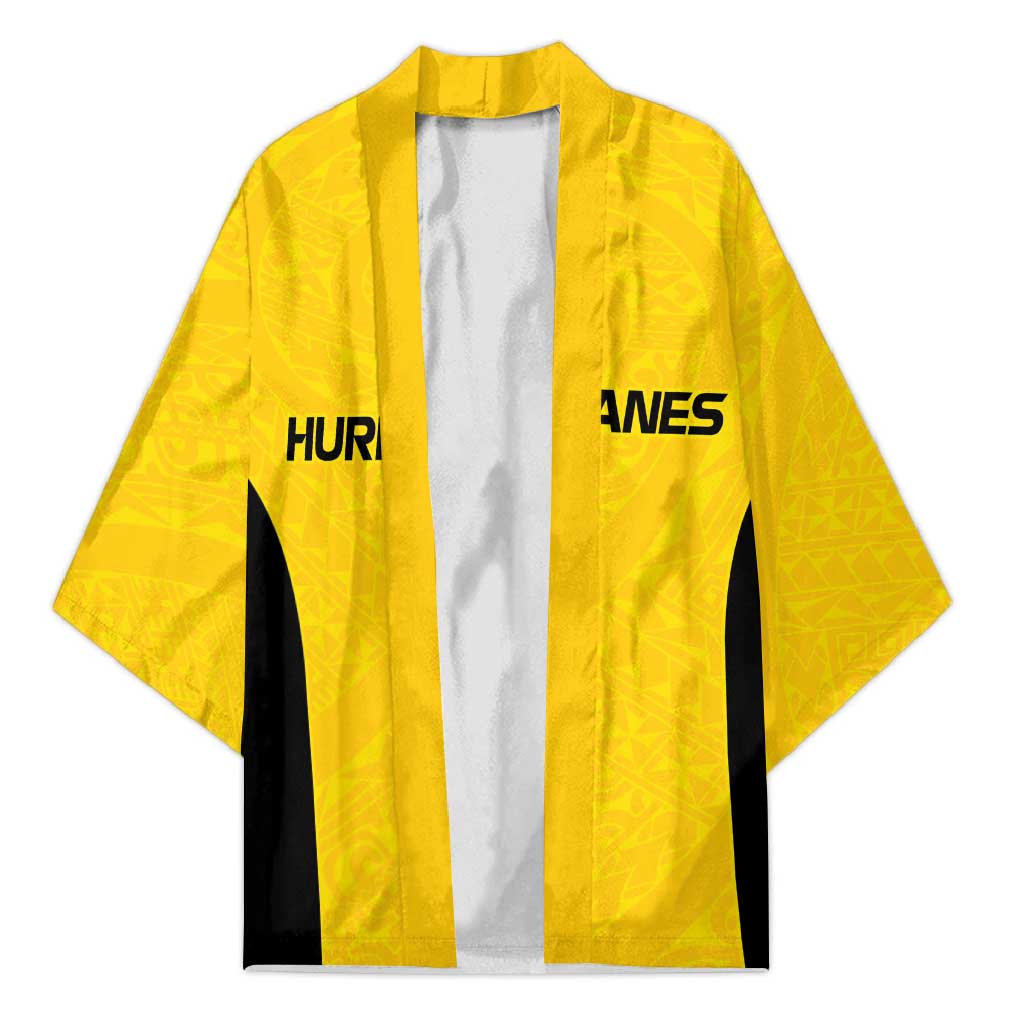 New Zealand Rugby Pacific Custom Kimono Hau Awhiowhio Maori Tribal Tattoo LT9 Unisex Gold - Polynesian Pride