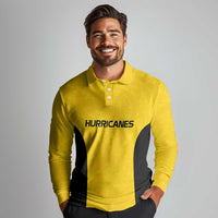 New Zealand Rugby Pacific Custom Long Sleeve Polo Shirt Hau Awhiowhio Maori Tribal Tattoo LT9 - Polynesian Pride