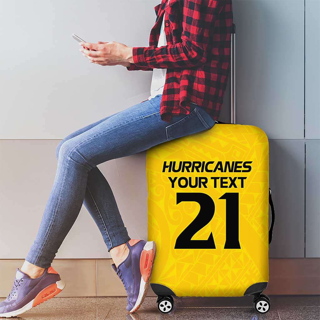 New Zealand Rugby Pacific Custom Luggage Cover Hau Awhiowhio Maori Tribal Tattoo