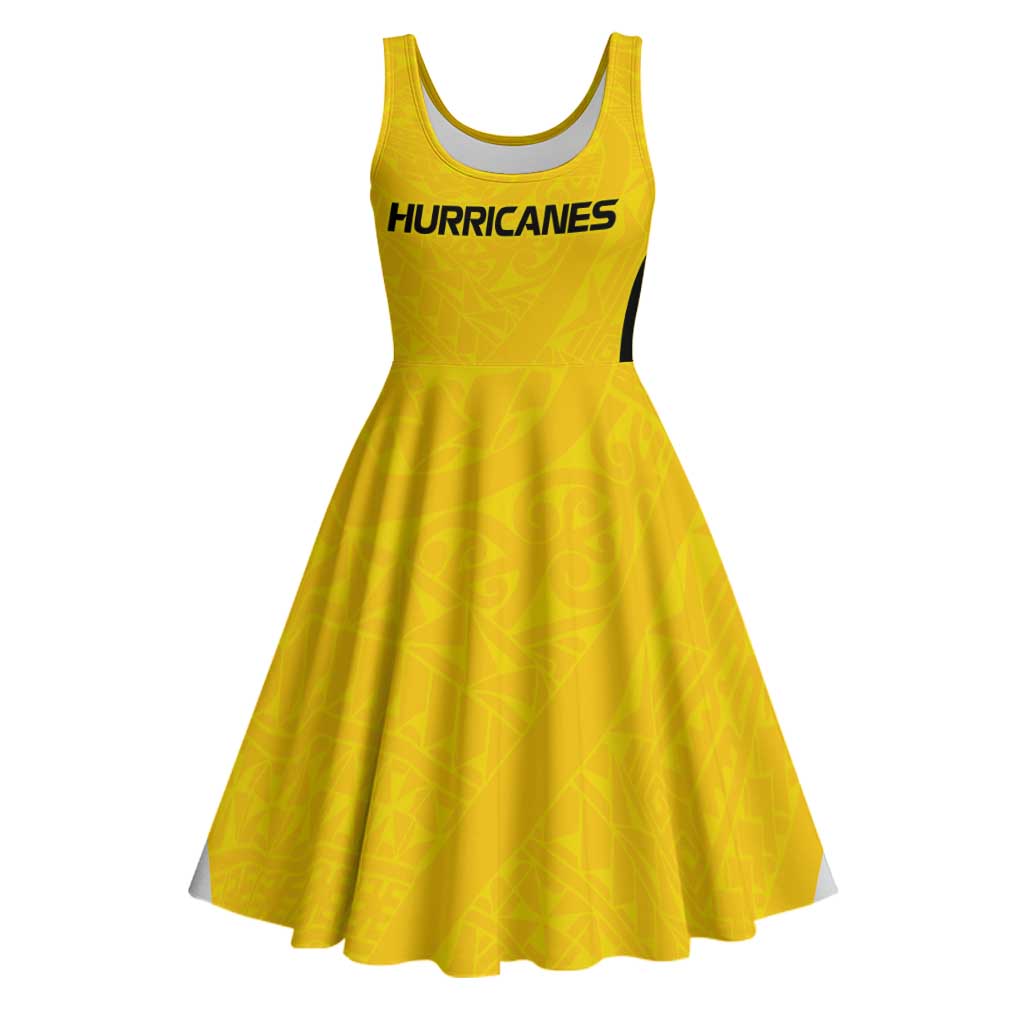 New Zealand Rugby Pacific Custom Midi Dress Hau Awhiowhio Maori Tribal Tattoo LT9 Gold - Polynesian Pride