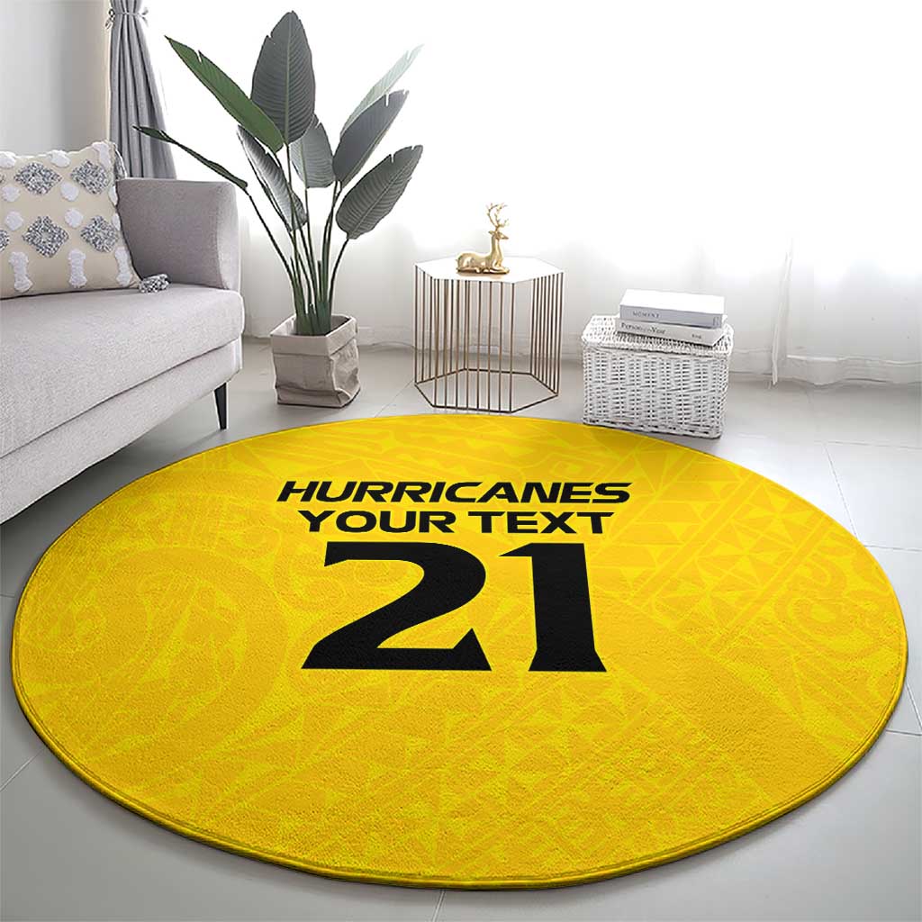 New Zealand Rugby Pacific Custom Round Carpet Hau Awhiowhio Maori Tribal Tattoo LT9 - Polynesian Pride