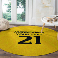 New Zealand Rugby Pacific Custom Round Carpet Hau Awhiowhio Maori Tribal Tattoo LT9 - Polynesian Pride