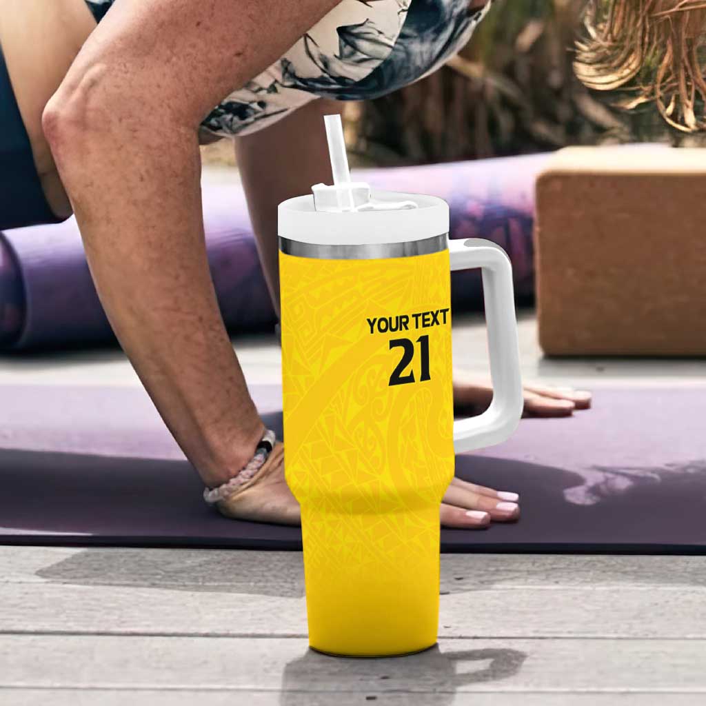 New Zealand Rugby Pacific Custom Tumbler With Handle Hau Awhiowhio Maori Tribal Tattoo LT9 - Polynesian Pride