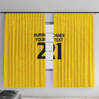 New Zealand Rugby Pacific Custom Window Curtain Hau Awhiowhio Maori Tribal Tattoo LT9 With Hooks Gold - Polynesian Pride