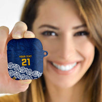 New Zealand Rugby Pacific Custom AirPods Case Kahupeka Maori Kowhaiwhai Pattern LT9 Blue - Polynesian Pride